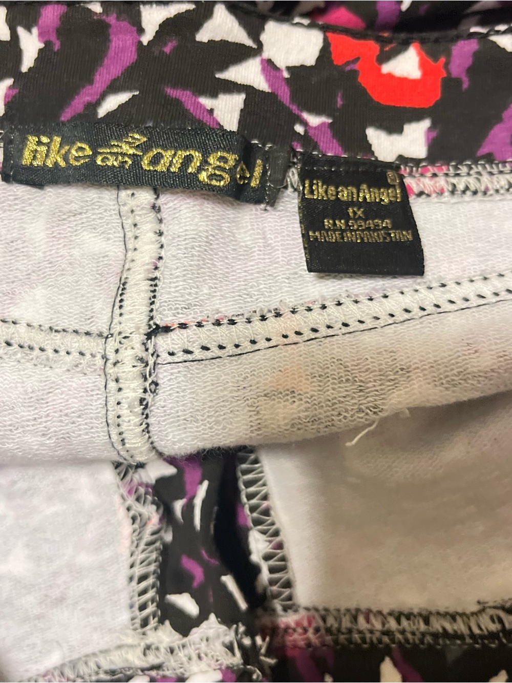 Like An Angel Women’s 1X Multicolor Geometric Print Skinny Jeggings - Picture 13 of 13